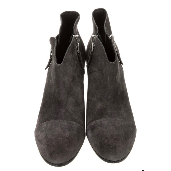 Rag & Bone Bootie Margot Suede Ankle Boots Double Zipper Block Heel Womens 38.5‎ - Picture 7 of 14